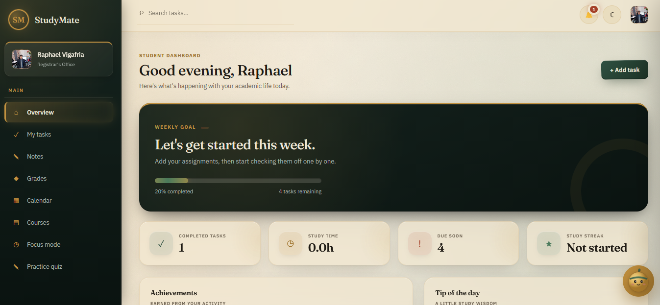 Student dashboard
