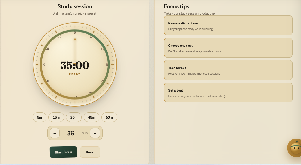 Focus clock